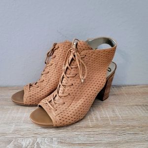 Sam Edelman Tan Open Toe Booties
